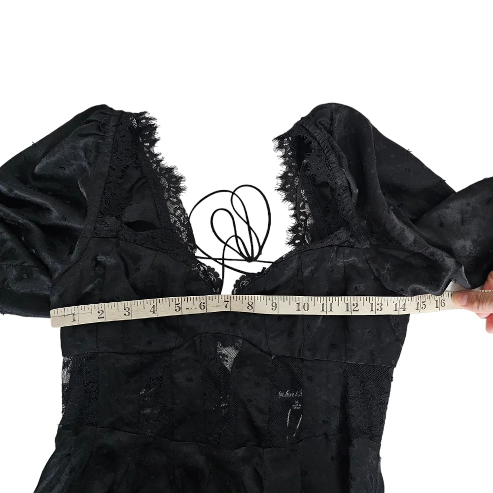 For Love and Lemons Natalie Mini Dress Black Size Medium New With Tags - Picture 5 of 10